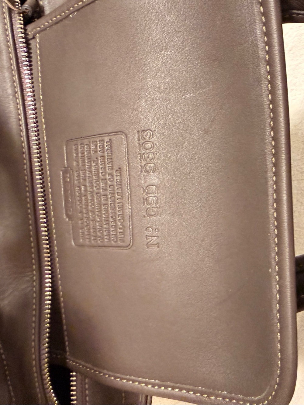 Vintage Coach Bleeker Satchel 9303 Grey Leather Top Handle Purse Handbag - Picture 3 of 5